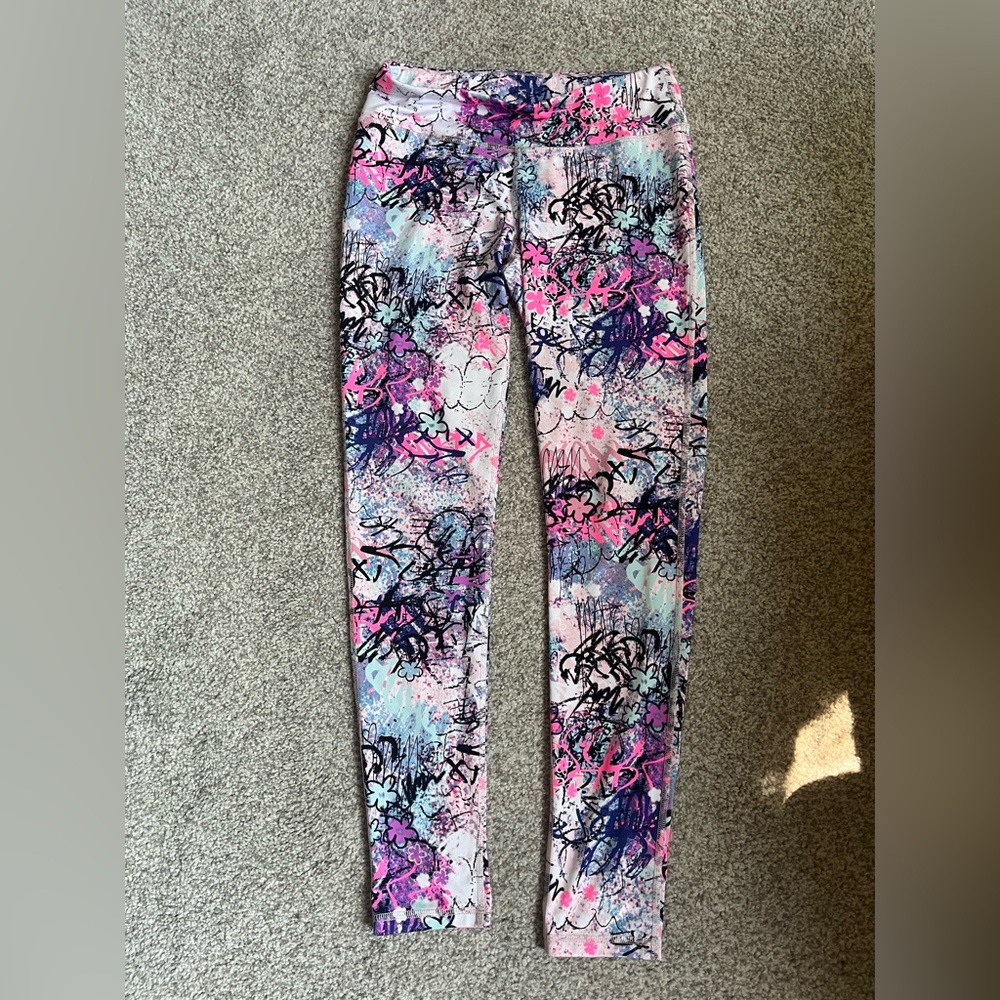 Material Girl Pink and Blue Artistic Leggings